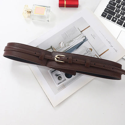 PU Gothic Leather Pin Buckle Belt
