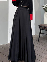 Pleated Floor Length Classic Skirt