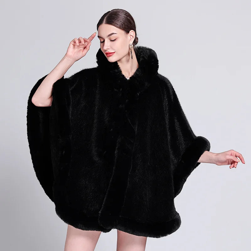 Long Plush Winter Cloak Main image