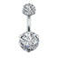 Classic Zircon Drop Gothic Belly Ring