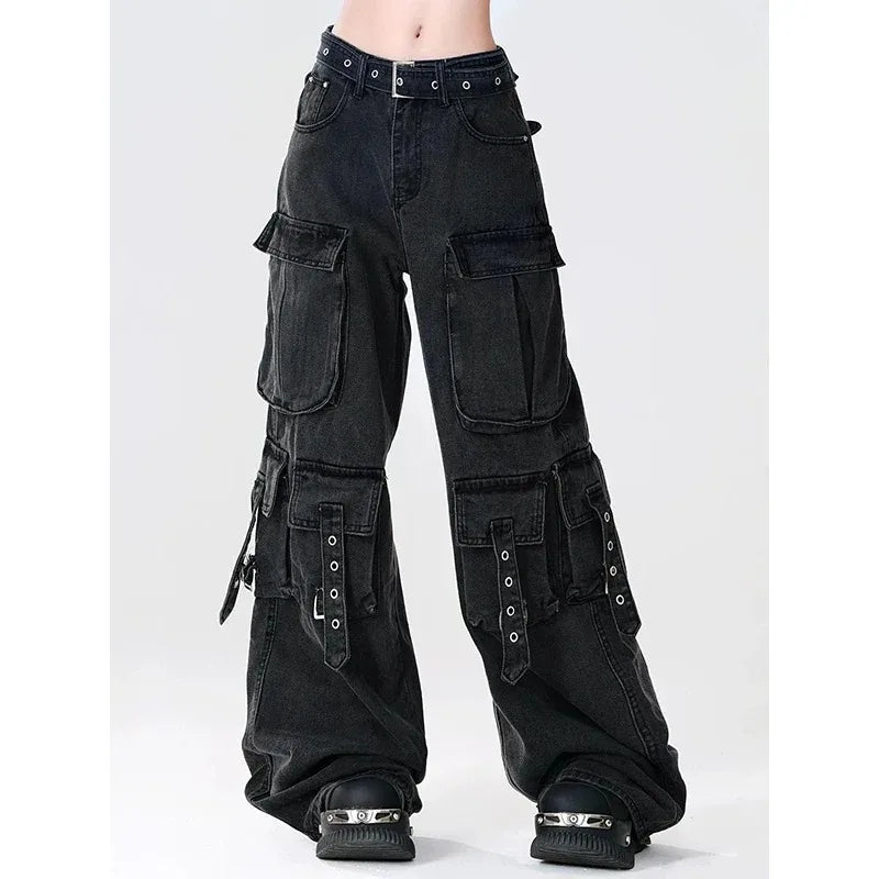 Black Cargo Pocket Pants Secondary image