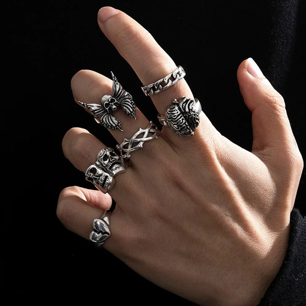 Y2K Punk Hip Hop Gothic Spider Ring