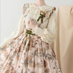 Victorian Lace Ruffle Gigot Sleeve Blouse