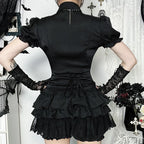 Slim Lapel Stripe Blouse