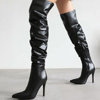 Over-Knee Stiletto Zipper Gothic High Heel Boot