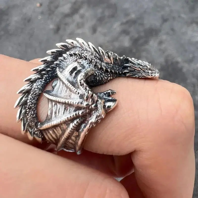 Dragon Pterosaur Wings Gothic Ring Main image