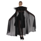 Gothic Feather Collar Cloak