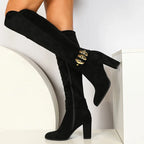 Patent Leather Gothic Over-the-Knee Platform Boot