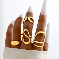 Geometric Lava Gothic Ring