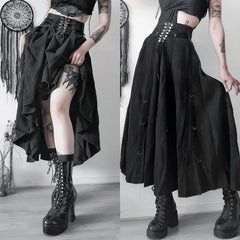 Acubi Black Swing A-line Skirt