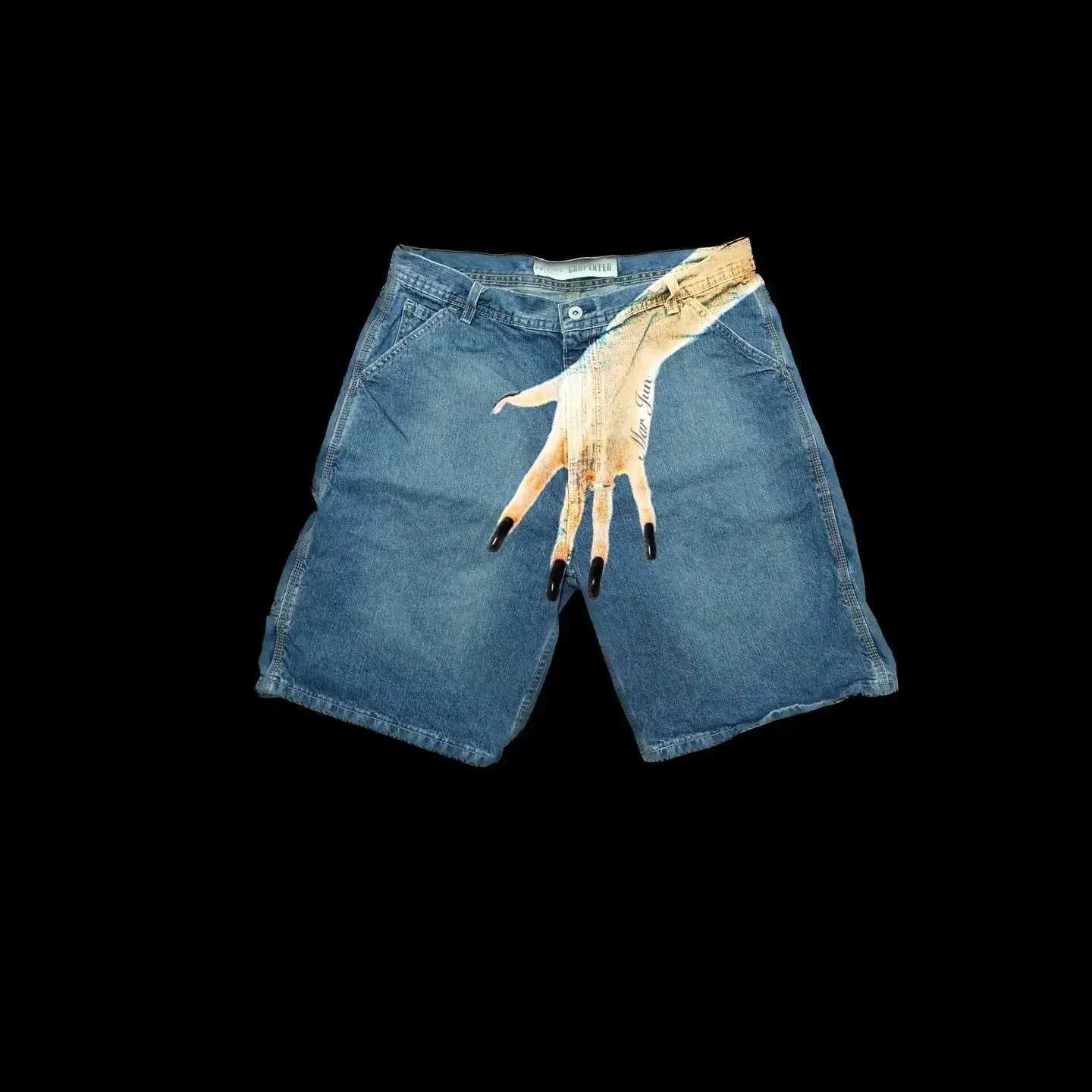 Blue Hip Hop Denim Short
