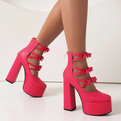 Platform High Heels Summer Cutout Gothic Boot