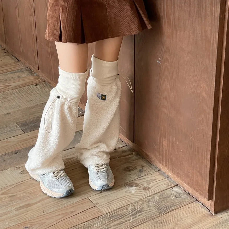 Gothic Lamb Wool Drawstring Sock