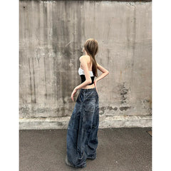 High Waist Gothic Denim Pant