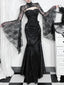 Lace Splicing Asymmetric Skirt