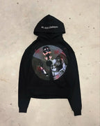 Gothic Cartoon Letter Oversized Hoodie