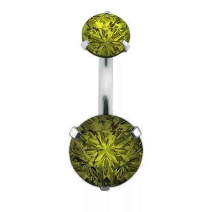 Crystal Round Gothic Surgical Belly Ring