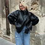 Office Style Faux Leather Jacket