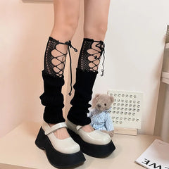 Gothic Lace Strap Ballet Sock