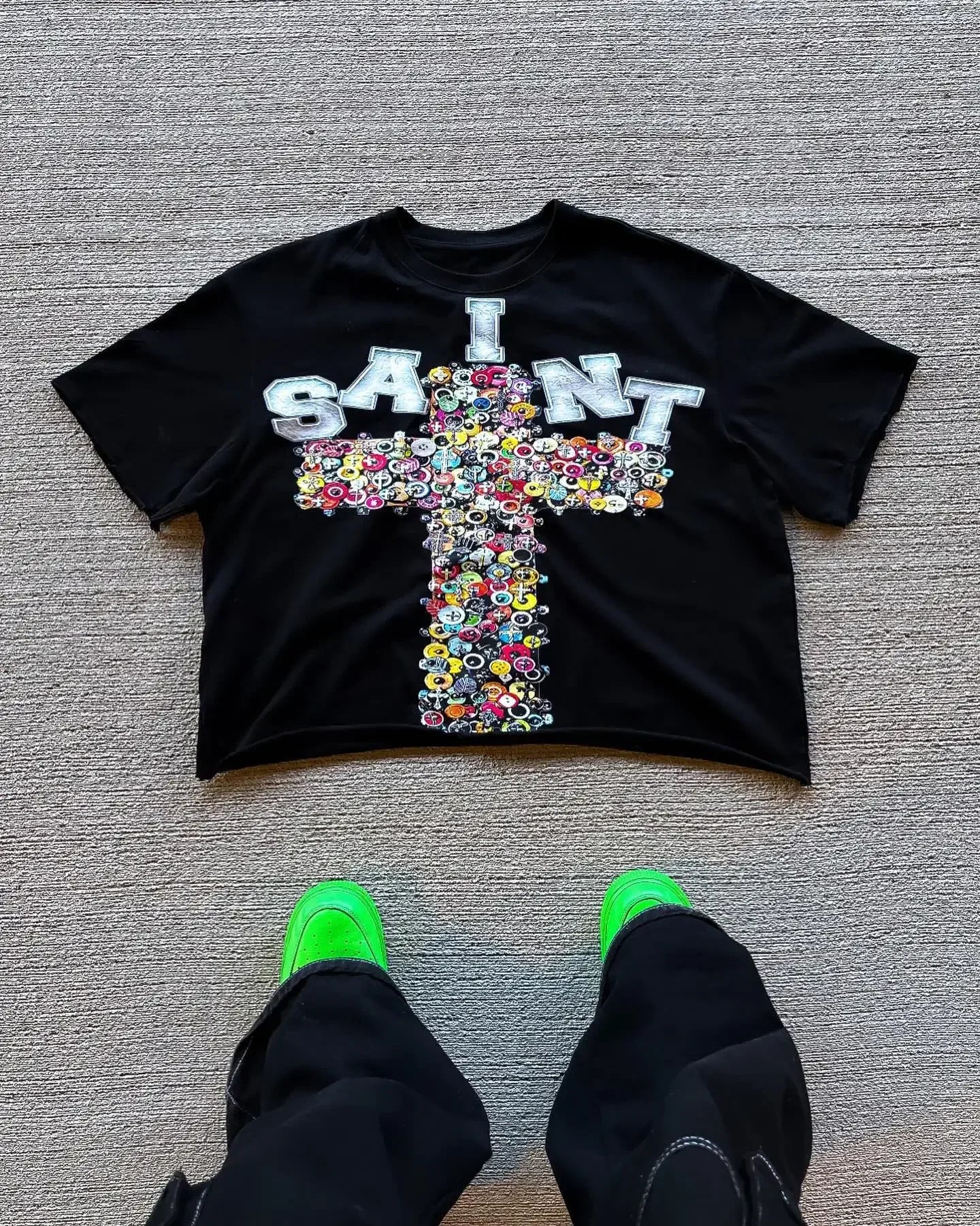 Summer Gothic Cross Graphic Print Cotton T-shirt