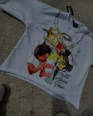 Hip Hop Cartoon Graphic Cotton T-shirt
