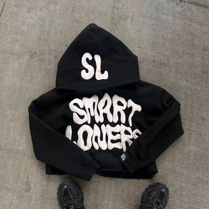 Gothic Alphabet Graphic Pullover Hoodie
