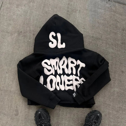 Gothic Alphabet Graphic Pullover Hoodie