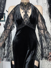 Vintage Gothic Lace Smock Blouse