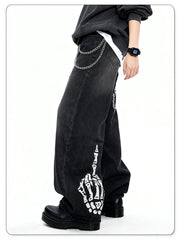Straight Leg Skull Pants