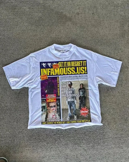 Alphabet Graphic Oversized Cotton T-shirt
