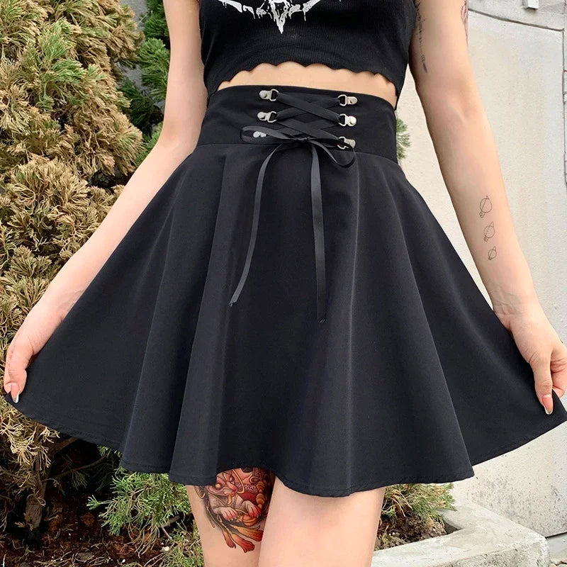 Flared Mini Skater School Skirt Main image