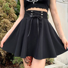 Flared Mini Skater School Skirt