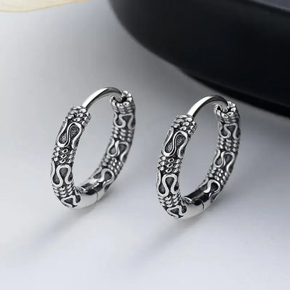 Gothic Black Skull Awl Rock Statement Earring