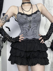 Gothic Butterfly Lace Crop Corset