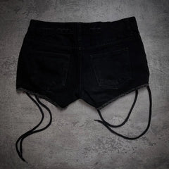 Rivet Detail Western Denim Shorts