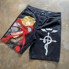Anime Graphic Denim Short