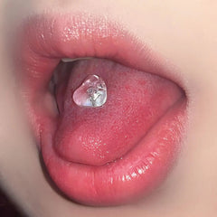 Love Heart Acrylic Student Anti-Discovery Tongue Ring