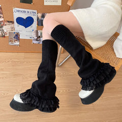 Gothic Lace Over Knee Knit Sock