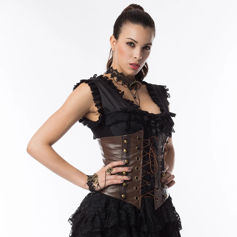 Vintage Lace-Up Underbust Corset Secondary image