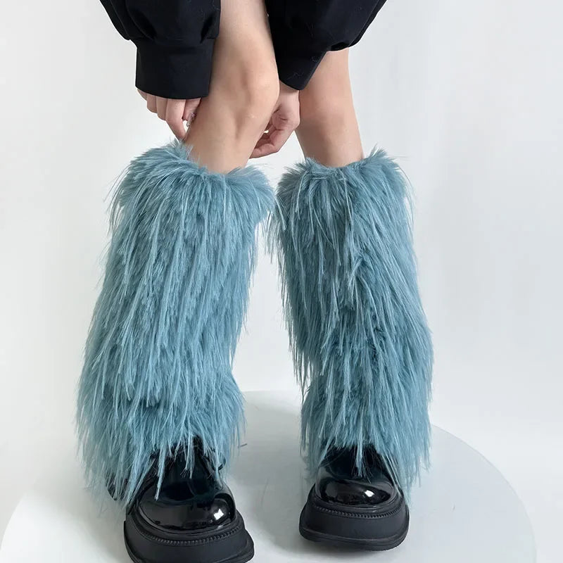 Gothic Harajuku Faux Fur Plush Sock