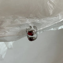 Kpop Y2K Crystal Star Gothic Ring