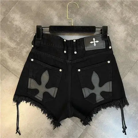 Bandage High Waist Denim Short