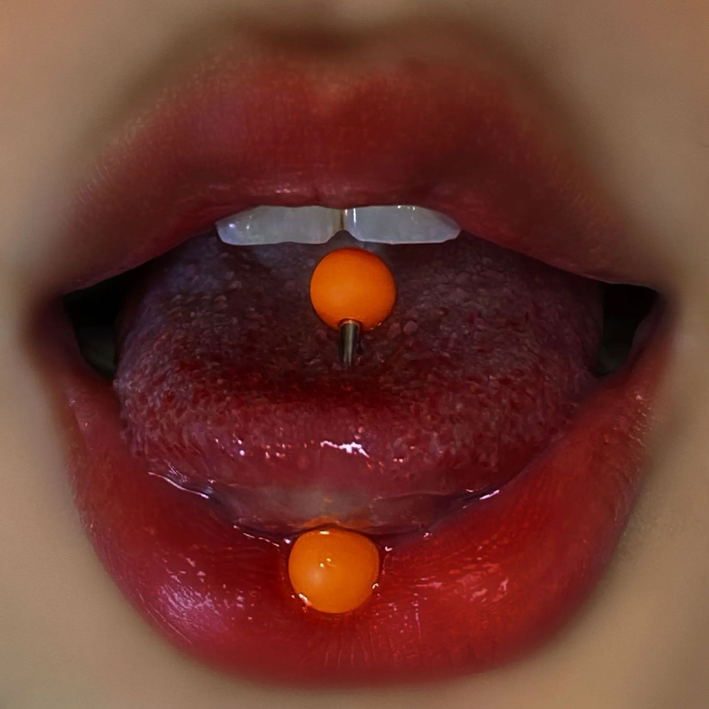 Titanium Steel Anti-Allergy Short Rod Tongue Ring