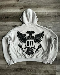 Gothic Cartoon Letter Zip Hoodie