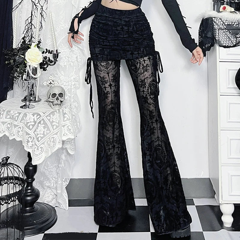 Dark Wash Flare Pants Main image