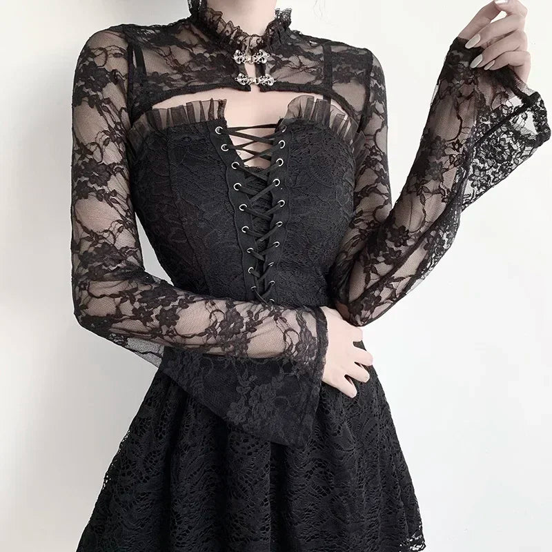 Vintage Lace Mesh Top Main image