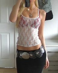 Floral Lace Sheer Crop Top