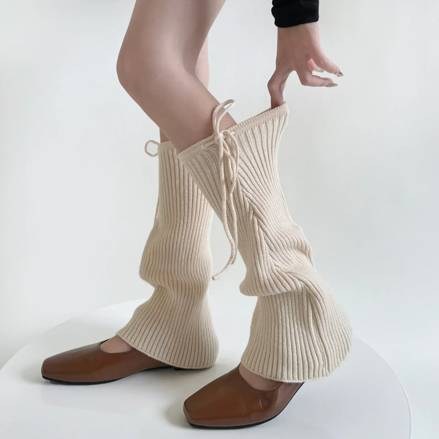 Gothic Knitted Strappy Flared Sock