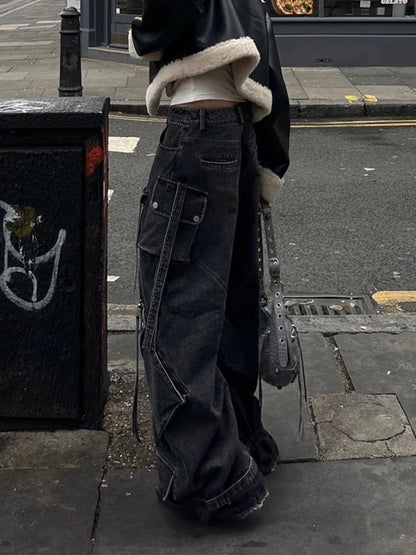Washed Gothic Black Baggy Pant