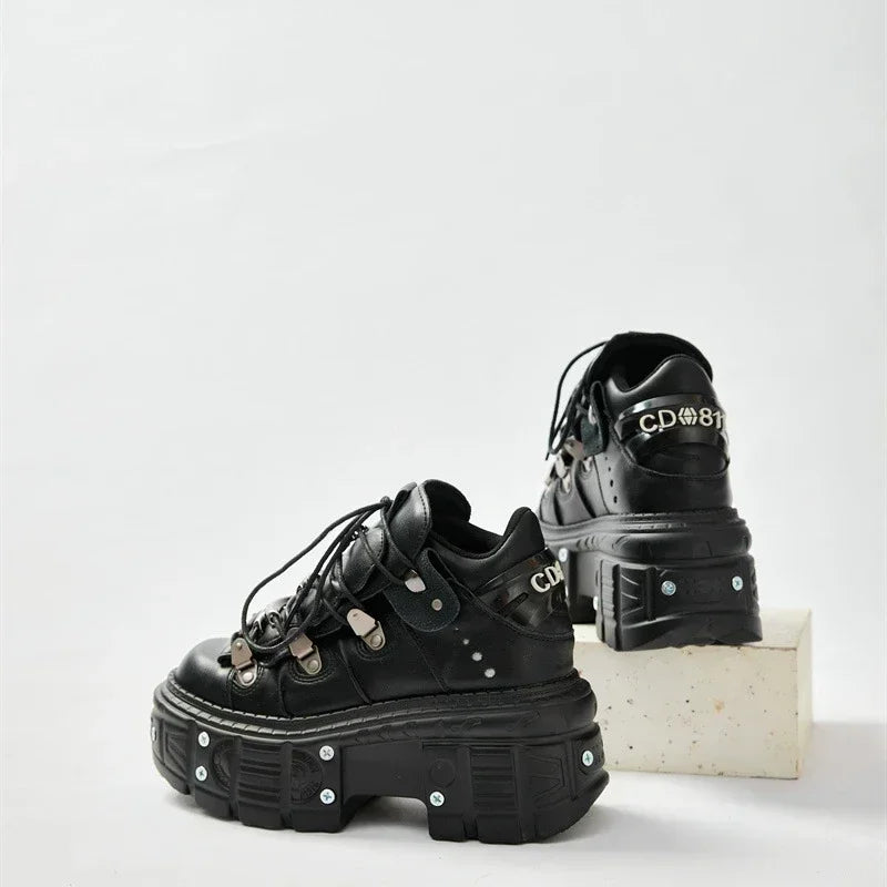Gothic Patchwork Chunky Sneaker